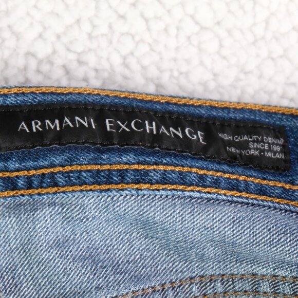 Armani Exchange Jeans Mens 40 J13 Slim Fit Distressed Denim Straight Leg A|X - Picture 9 of 13